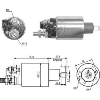 SOLENOIDE INDIEL 24V MWM X10 229 SERIES/ VOLVO VM17