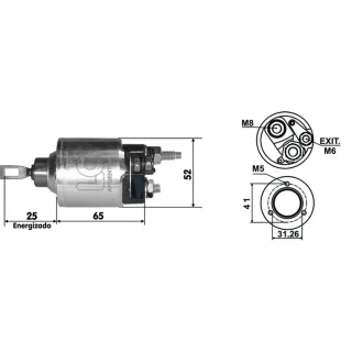 SOLENOIDE BOSCH 12V FORD COURIER/ FIESTA/ FOCUS/KA /VOLVO