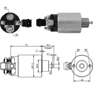 SOLENOIDE MITSUBISHI 12V BLAZER/S10/SILVERADO (MWM) (+02)