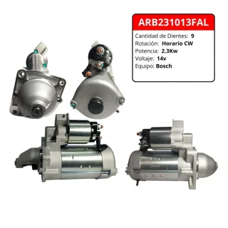 MOTOR DE ARRANQUE BOSCH FIAT DUCATO 2.5 / CITROEN JUMPER 2.8 / PEUGEOT BOXER 2.5 2.8 / DIENTES 9 VOLTS 12V SENTIDO HORARIO POTENCIA 2.2KW OEM = 000121