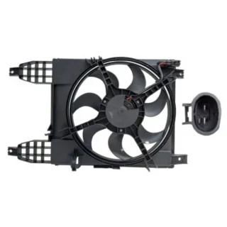 ELECTROVENTILADOR CHEVROLET AVEO G3 1.6 NAFTA 11'- 15'   CON ENC.  - FLUJO: ASPIRANTE -  SENTIDO GIRO: HORARIO - EXT: 386 - POTENCIA: 127 W - COD HELI