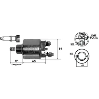 SOLENOIDE ISKRA 12V PEUGEOT 405-404-504