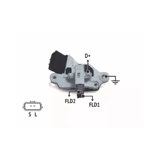 REGULADOR DE VOLTAJE BOSCH NISSAN-VW GOLF 12V. 2 PINES (IMPORTADO)