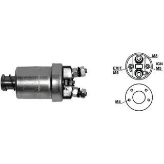 SOLENOIDE DUCELIER 12V RENAULT 12 C/IGN. (4 AGUJEROS)