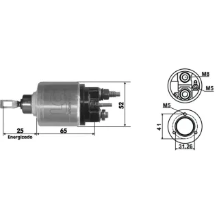 SOLENOIDE BOSCH 12V CITROEN BERLINGO/ JUMPER/ P.205-306-405