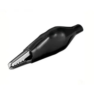 CLIP COCODRILO AISLADO NEGRO LARGO: 43MM PESO: 2G