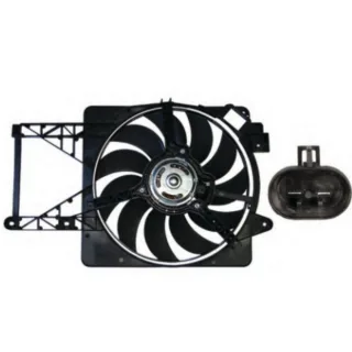 ELECTROVENTILADOR FORD: FIESTA: MAX: 1.4 TDCI 02'- 11' C A.A. ; 1.6 NAFTA 02'- 13' C A.A.   CON ENC.  - FLUJO: ASPIRANTE -  SENTIDO GIRO: HORARIO - EX