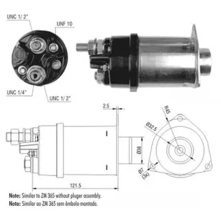 SOLENOIDE DELCO REMY 12V CUMMINS/CATERP.41MT (TUBO LATON)