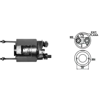 SOLENOIDE VALEO 12V RENAULT/PEUG. 2 LARG. C/EXIT.TERM.PLANO