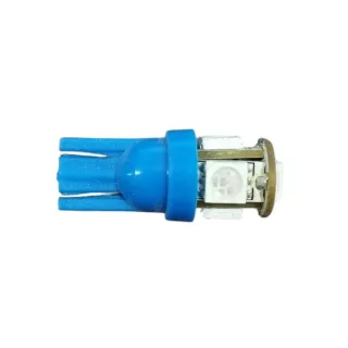 LAMPARA LED T10 5 PUNTA AZUL 24V
