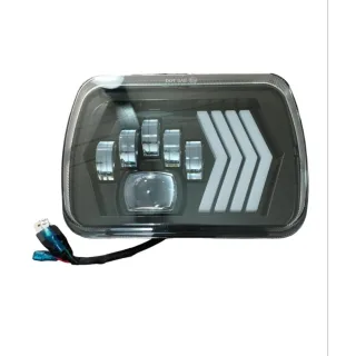 FARO RECTANGULAR DERECHO 6 LEDS 38W 4 FLECHAS 12-24V