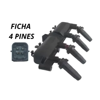 BOBINA IGNICION PEUGEOT 205, 309 GRX/GRXI, 405 / CITROEN AX 1.1/1.4/GT, BX 1.4 TGE/RE/1.9 GTI, C15 FICHA NEGRA