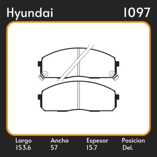 PASTILLAS DE FRENO  HYUNDAI H-100 06/- LAR. 153.6 ANC. 57 ESP. 15.7 POSC. DEL. GUARDADO (869) EQUIVALENCIAS  FRAS LE PD/354 LITTON 46140 FIMPEX 4719