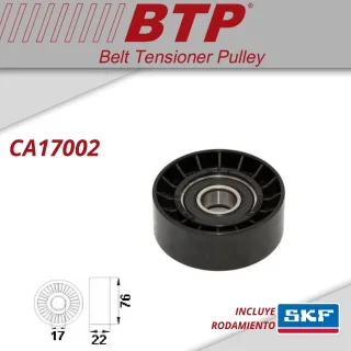 TENSOR POLY V MERCEDES BENZ CLASE A 160 OEM: A2662020019  MEDIDAS: 76X22 INT: 17