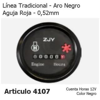 INSTRUMENTAL DEPORTIVO CUENTA HORAS 12V COLOR NEGRO