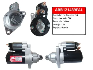 MOTOR ARRANQUE BOSCH FIAT DOBLO PALIO SIENA IDEA PUNTO STRADA MOTORES ETORQ 1.6 1.8 16V 12V 1.4KW GIRO DERECHO 10 DIENTES 0001121440 51865316