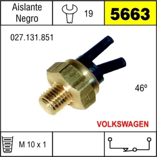 TERMOVALVULA VW 1.0 1.3 Y 1.5 HASTA EL 80' NEGRO 46 GRADO