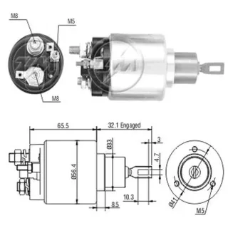 SOLENOIDE BOSCH 12V CHRYSLER:CARAVAN/DAYTONA/SPIRIT