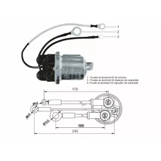 SOLENOIDE DELCO ROMY 24V M.BENZ 1215/1218/1418- 28MT