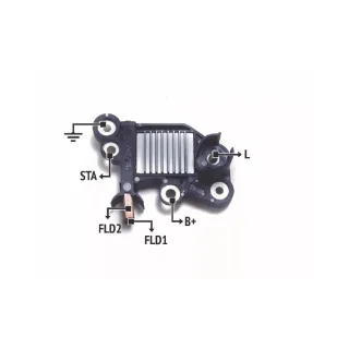 REGULADOR DE VOLTAJE 12V. BOSCH- FIAT PALIO- SIENA- UNO (IMPORTADO)