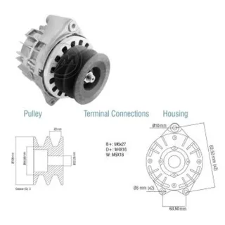 ALTERNADOR CATERPILLAR 24V 21AMP