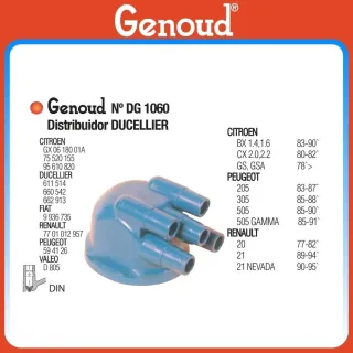 TAPA DISTRIBUIDOR PEUG.505 GAMMA/R21-NEVADA    D.DUCELLIER