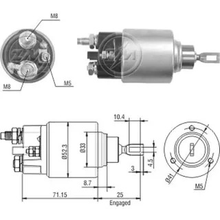 SOLENOIDE BOSCH 12V BERLINGO 1.8I/XANTIA/XSARA/ZX/P205/P306