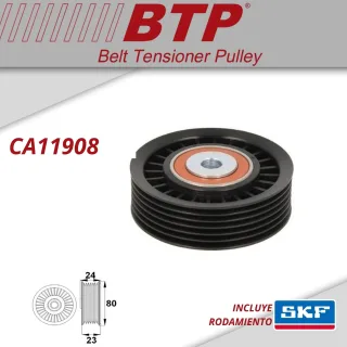 TENSOR POLY V FIAT BRAVO / BRAVA / COUPE DEL 95-01 MOTOR 2.0 20V Y MAREA DEL 96-01 MOTOR 2.0 16V OEM: 7740252 VKM 32002 532 0368 20  MEDIDAS: 80X24X23