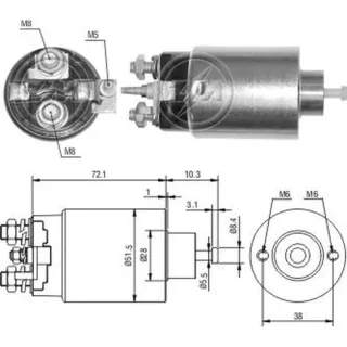 SOLENOIDE MITSUBISHI 12V JEEP CHEROKEE/WRANGLER/DAKOTA