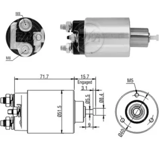 SOLENOIDE DELCO REMY 12V DAEWO CHEVROLET CORSA-ASTRA-VECTRA