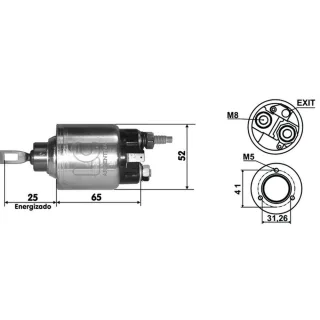 SOLENOIDE BOSCH 12V RENAULT CLIO/ KANGOO/ TWINGO