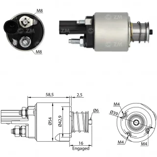 SOLENOIDE VALEO 12V AUDI A4 2.5TDI 3.0TSFI- Q5 3.2 FSI- Q7 3.0TSFI