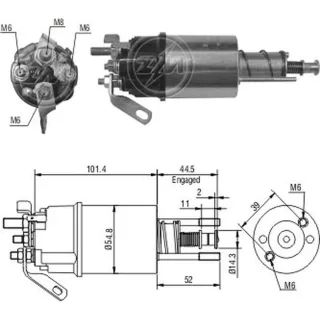 SOLENOIDE MITSUBA 12V M50-CASE-CLARK-M.FERGUSON-FORD TRACT.