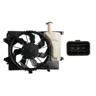 ELECTROVENTILADOR HYUNDAI ELANTRA : 11'- 13'  KIA: FORTE : >14' || K3   CON ENC.  - FLUJO: ASPIRANTE -  SENTIDO GIRO: HORARIO - EXT: 395 - POTENCIA: 7