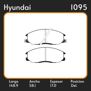 PASTILLAS DE FRENO  HYUNDAI SANTA FE 2.0-2.4-2.7 00/ LAR. 148.9 ANC. 58.1 ESP. 17 POSC. DEL. GUARDADO (787) EQUIVALENCIAS 44711 3196 4713