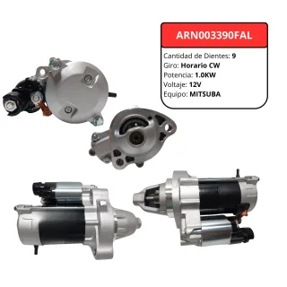 MOTOR ARRANQUE MITSUBA HONDA FIT 1.5 12V 1.0KW GIRO DERECHO 9 DIENTES 428000-3390
