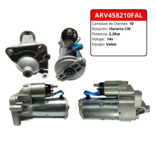 MOTOR DE ARRANQUE VALEO RENAULT MASTER LAGUNA DIENTES 10 VOLTS 12V SENTIDO HORARIO POTENCIA 2,0KW OEM = 0986020141 8EA011610-121 944280801080 77111343