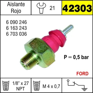 BULBO ACEITE FORD TRANSIT DIESEL-TURBO (TORNILLO ROJO)