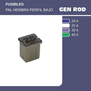FUSIBLE PAL MINI HEMBRA PERFIL BAJO 40 AMP-