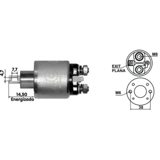 SOLENOIDE HITACHI 12V NISSAN CHERRY/MICRA/SUBARU