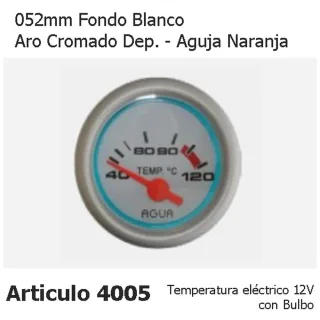 INSTRUMENTAL DEPORTIVO TEMPERATURA ELECTRICO 12V CON BULBO