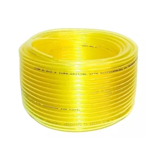 MANGUERA TUBO TRANSPARENTE CRISTAL AMARILLO 6X9