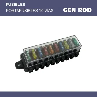PORTAFUSIBLE FICHA 10 VIAS