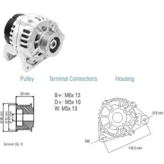 ALTERNADOR FORD FIESTA/KA 70AMP 12V