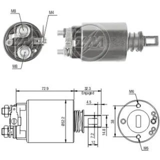 SOLENOIDE HITACHI 12V.CHEV.LUV NAF/DIE-ISUZU TROOPER