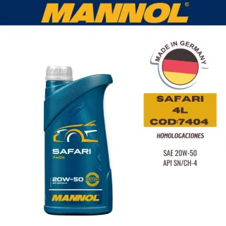 ACEITE MINERAL  MANNOL 20W50 1L SAFARI CAJA (X20U) API SN/CH-4 - ACEA A3/B4