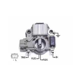 REGULADOR DE VOLTAJE MITSUBISHI  FIESTA-FOCUS 1.4-1.6  12V. (IMPORTADO)