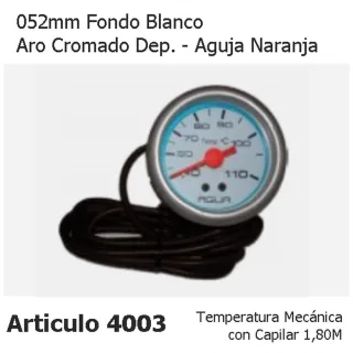 INSTRUMENTAL DEPORTIVO TEMPERATURA MECANICA CON CAPILAR 1,80M