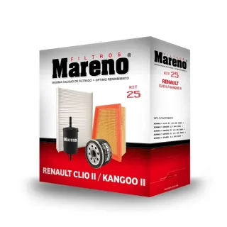 KIT RENAULT CLIO II- KANGOO II 1.6 AIRE-HABITACULO-ACEITE-COMBUSTIBLE MR263-MH407-ML241-MCI201