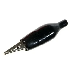 CLIP COCODRILO MINIATURA AISLADO NEGRO LARGO: 27MM PESO: 1G